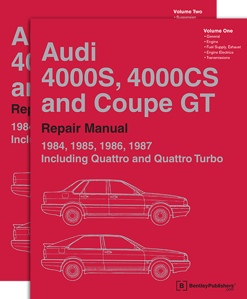 udi 4000S, 4000CS and Coupe GT: 1984-1987 Official Factory Repair Manual front cover