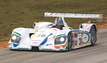 Champion Motorsport’s Audi R8 driven by Dorsey Schroeder at the
Sebring 12 Hour, 2001.