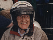 Bill Milliken, age 87, at the wheel of FWD Miller; 1997, Goodwood Hillclimb, England