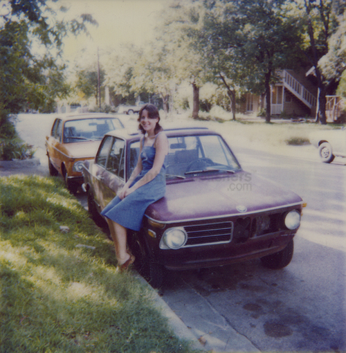 Rob's first two BMW 2002s (a '71 and a '73) and Maire Anne-the real love of his life.