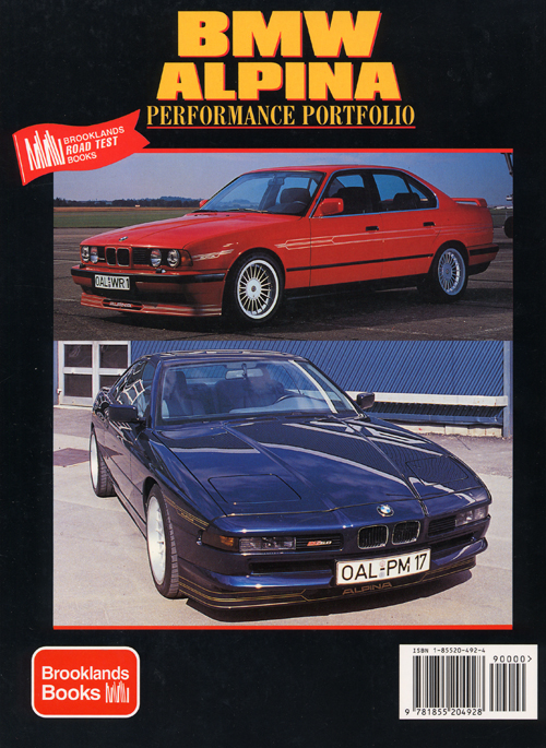 BMW Alpina Performance Portolio: 1988-1998? back cover