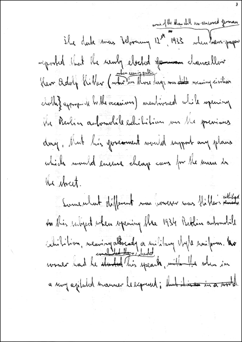 Original manuscript, handwritten by K.B. Hopfinger - 1 of 6
