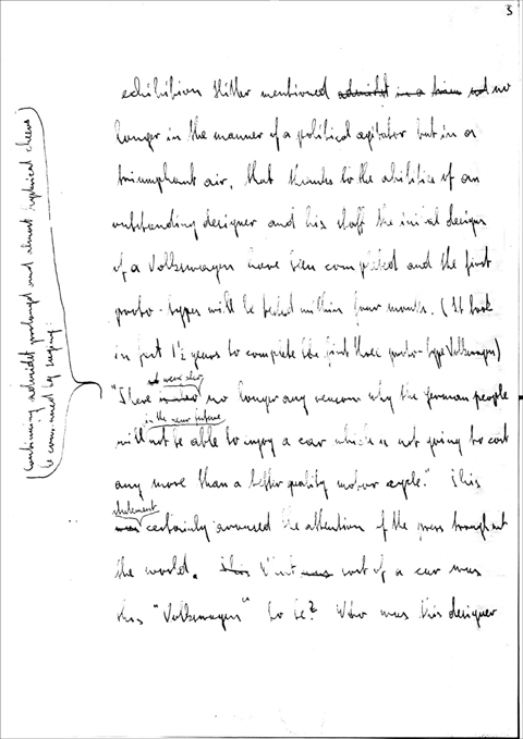 Original manuscript, handwritten by K.B. Hopfinger - 3 of 6