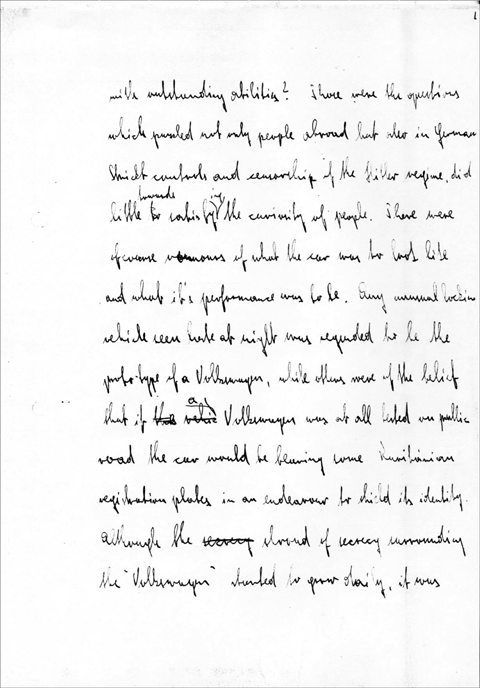 Original manuscript, handwritten by K.B. Hopfinger - 4 of 6