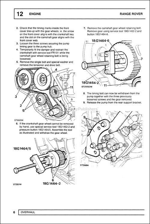 Range Rover Official Workshop Manual: 1990-1994 Engine Overhaul