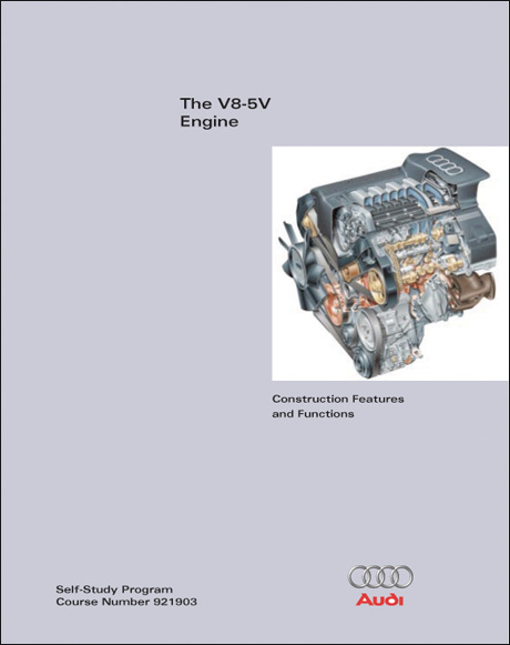 Audi V8-5V Engine Construction Features and Functions Technical Service Training Self-Study Program Front Cover