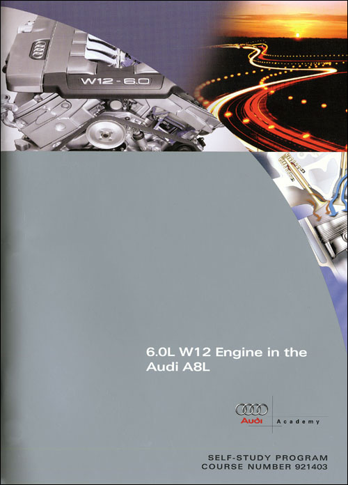 Audi A8L 2005 with 6.0L W12 Engine Technical Service Training Self-Study Program front cover