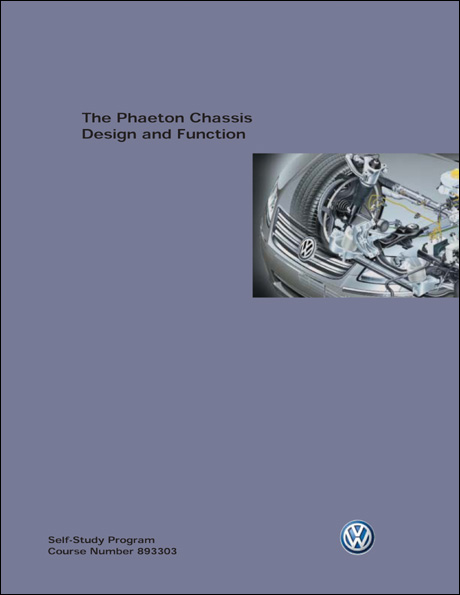 Volkswagen Phaeton Chassis Design and Function Technical Service Training Self-Study Program Front Cover