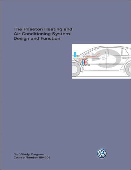 Volkswagen Phaeton Heating and Air Conditioning System Design and Function Technical Service Training Self-Study Program Front Cover