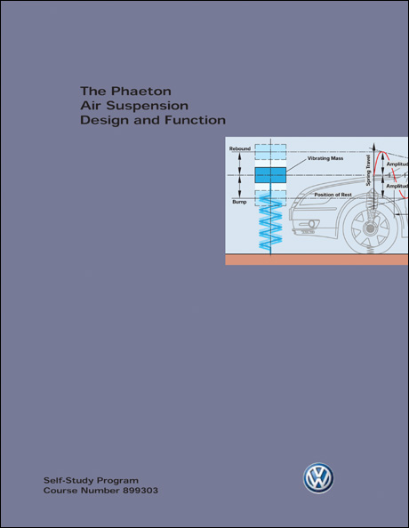 Volkswagen Phaeton Air Suspension Design and Function Technical Service Training Self-Study Program Front Cover