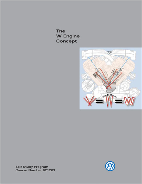 Volkswagen W Engine Concept Technical Service Training Self-Study Program Front Cover