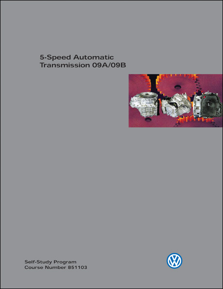 Volkswagen 5-Speed Automatic Transmission 09A/09B Technical Service Training Self-Study Program Front Cover