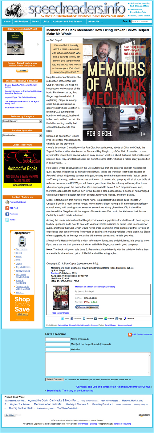 Speedreaders.info book review screenshot - April 21, 2013