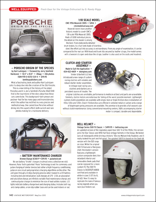 Vintage Motorsport book review, July/August 2013