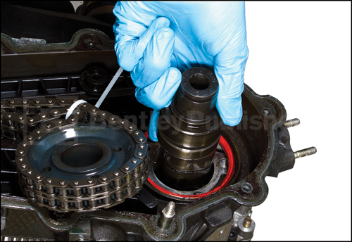 Detailed internal engine repair information, such as camshaft removal and installation.