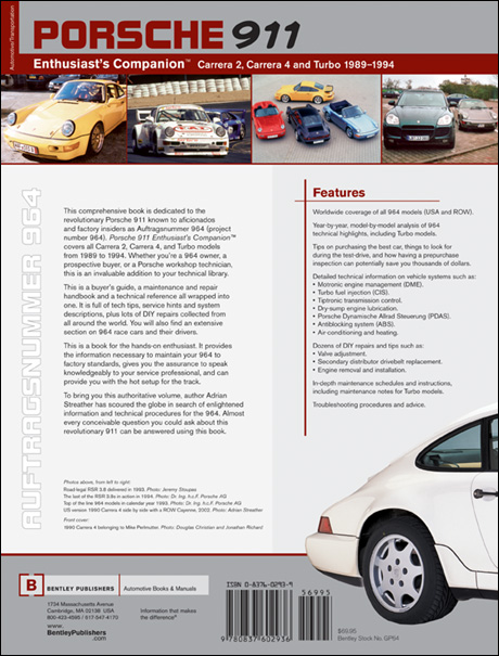 Porsche 911 (964):
Enthusiast’s Companion™ back cover