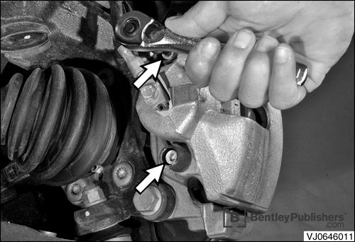 Detailed brake pad and rotor service procedure.